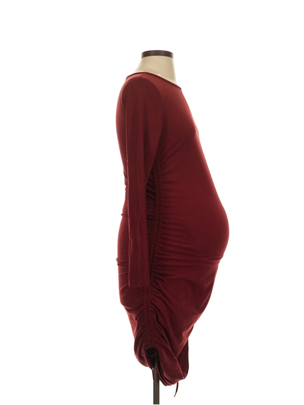 ⚡️Asymmetrical Maternity Dress in Burgundy